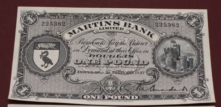 Historic Manx one-pound notes up for auc