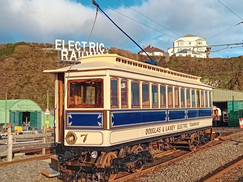 Manx Electric Railway being prepared for
