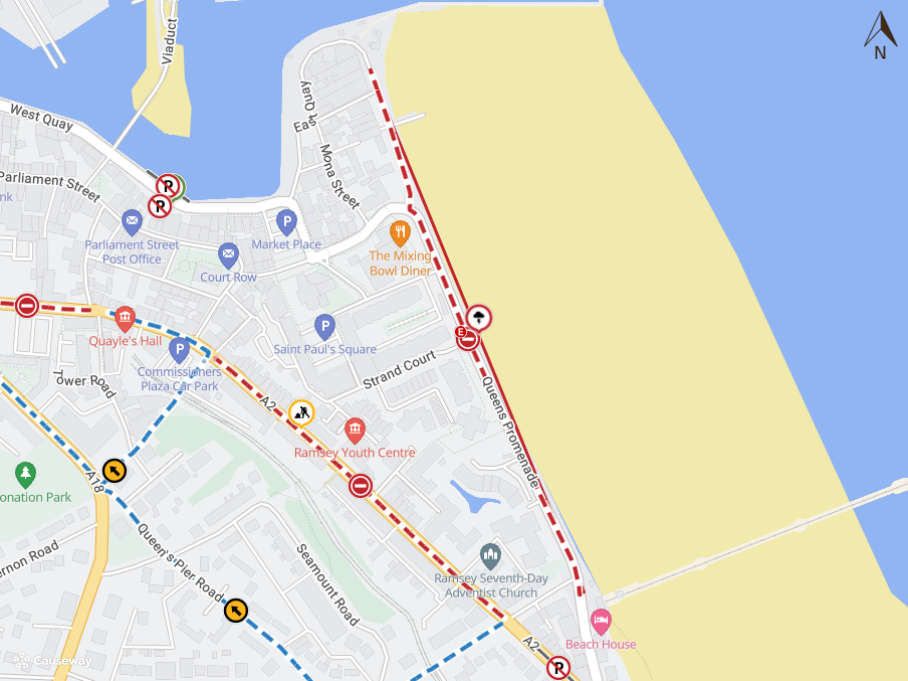 Ramsey promenade now shut because of wav