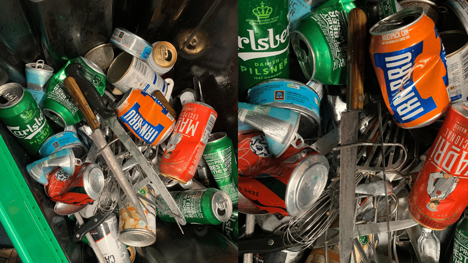 Recycling crews put at risk by knives in